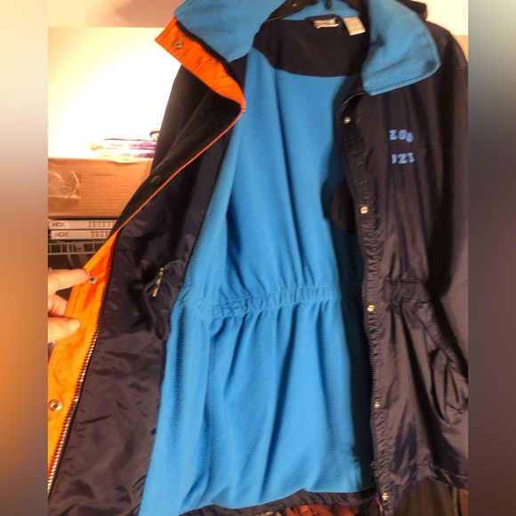 IZOD WOMEN’S LINED NAVY JACKET WITH HOOD - Picture 3 of 7